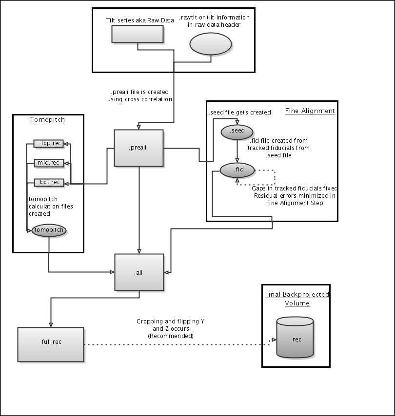 IMOD files flow